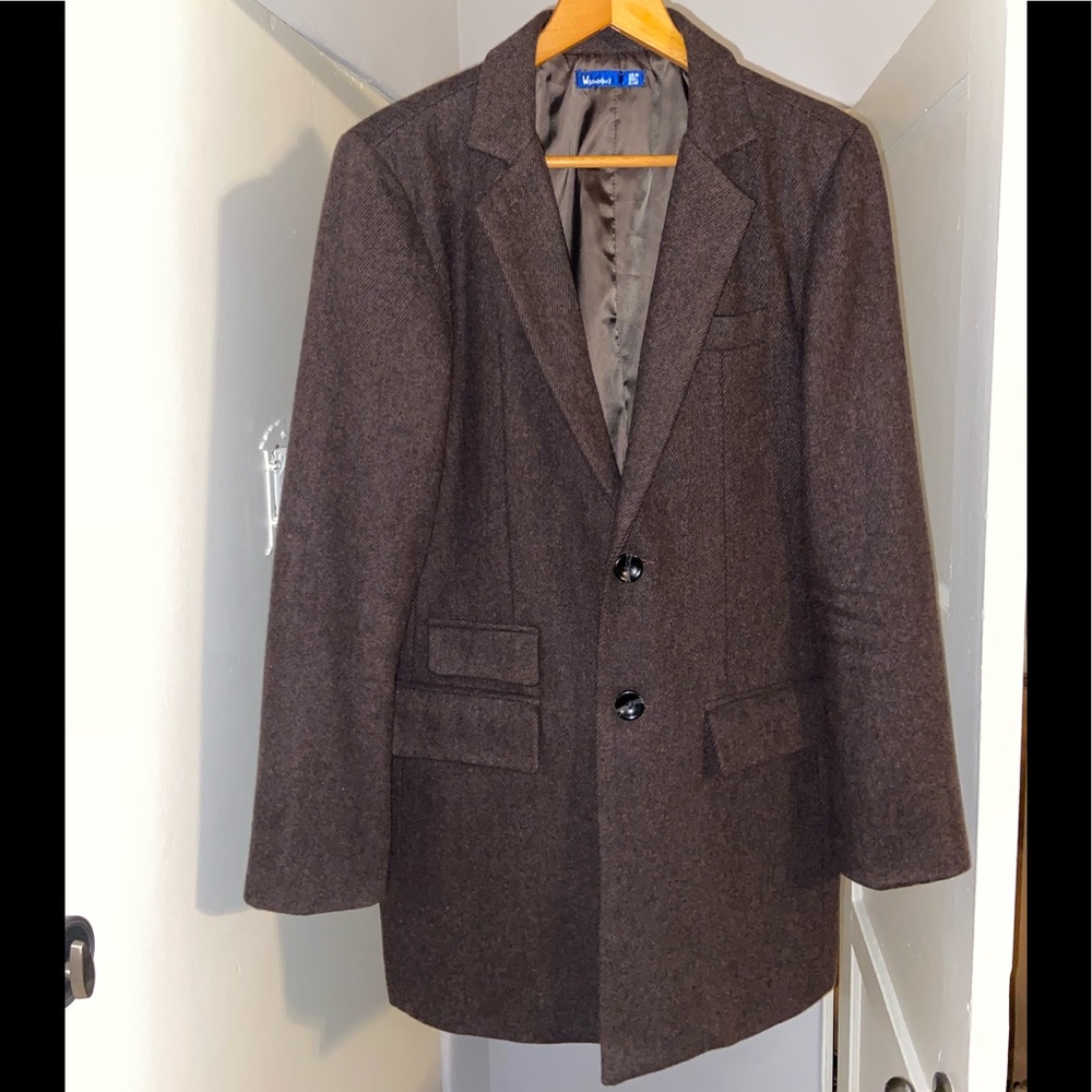 Beautiful brown wool tweed over coat